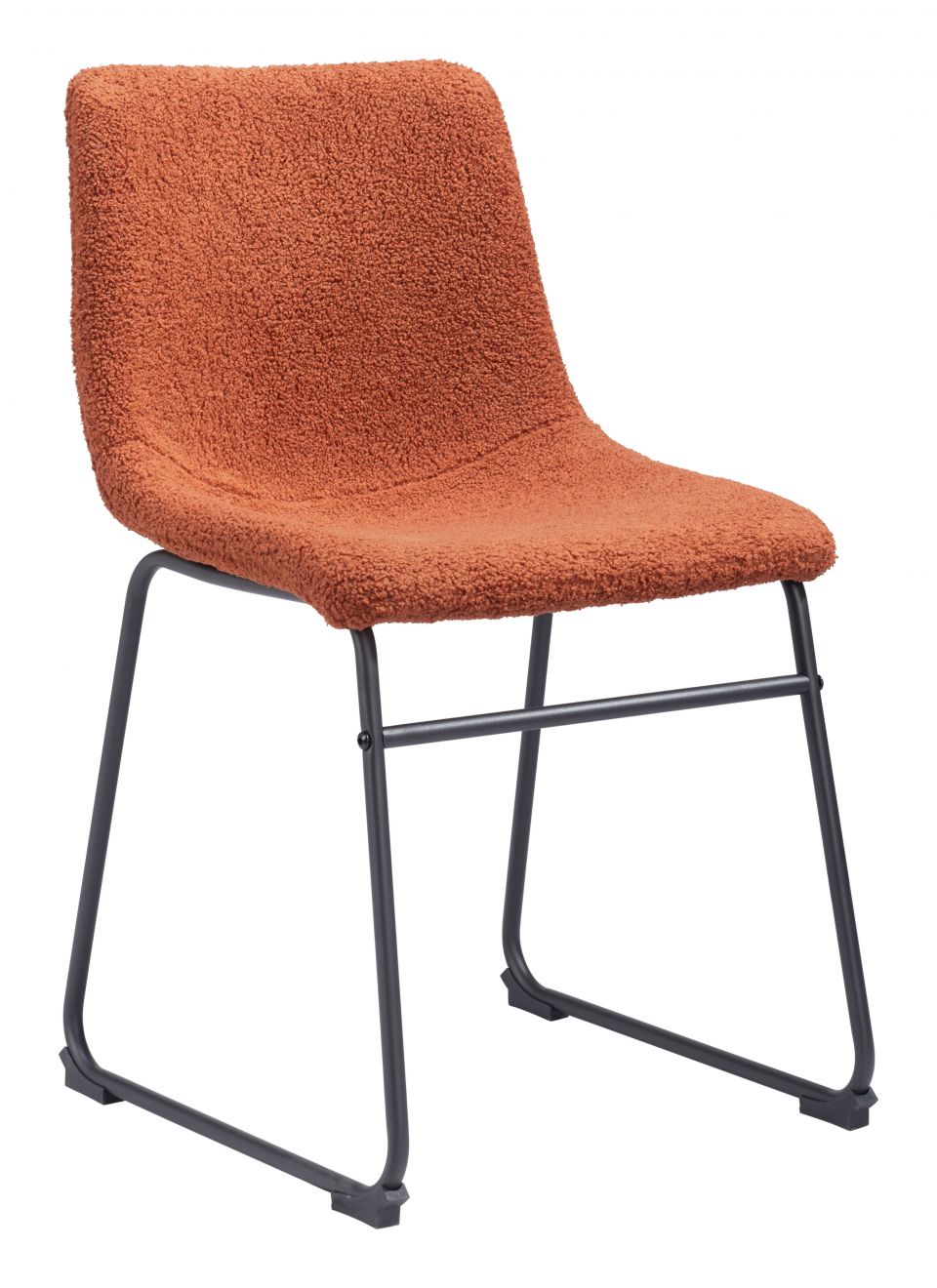 Burnt Orange Boucle Chair