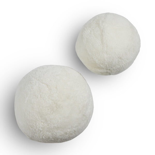 White Shorn Sheepskin Pillow, Set Of 2