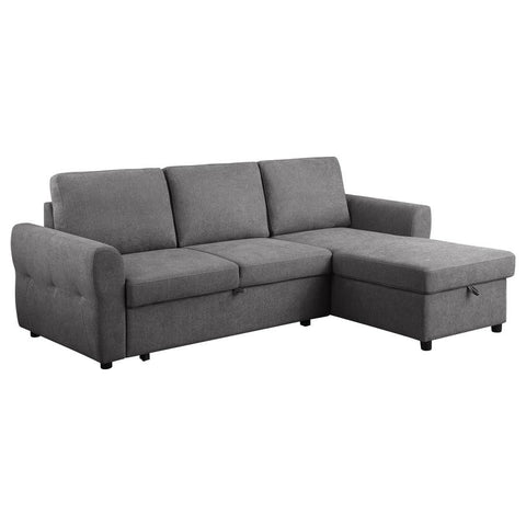 Narch Storage Sleeper Sectional Sofa Grey