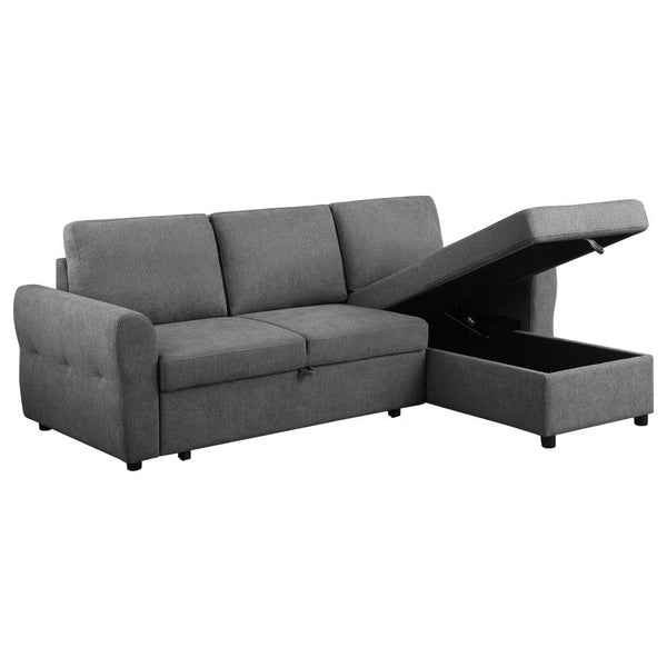 Narch Storage Sleeper Sectional Sofa Grey