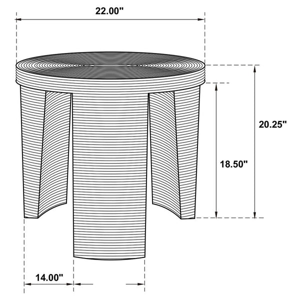 Nita Woven Rattan End Table