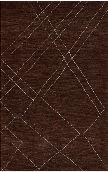 Abstract Lines Rug - Brown 8' x 10'