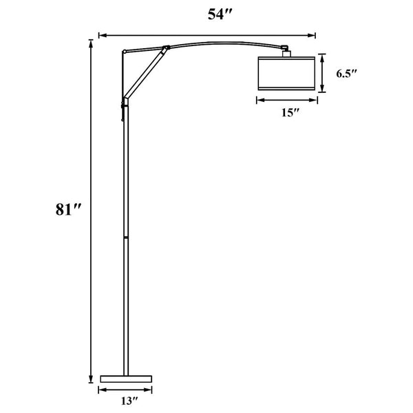 White Arch Floor Lamp w/ Marble Base