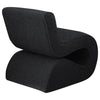 Curved Boucle Accent Chair, Black