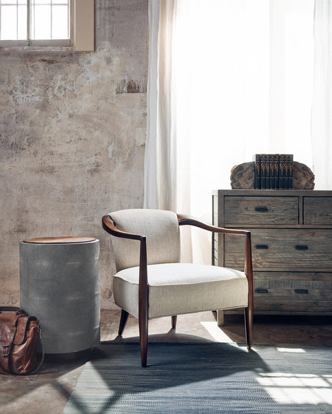 Crosby Side Table (Charcoal Shagreen)