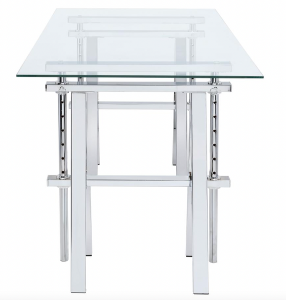 Glass Top Adjustable Standing Desk