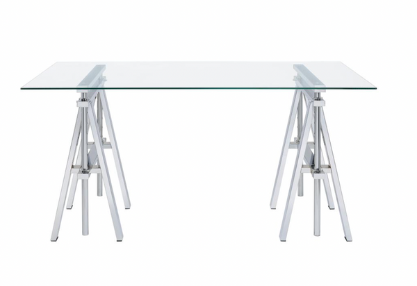 Glass Top Adjustable Standing Desk