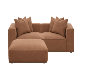 Jenna 3 Piece Sectional, Terracotta