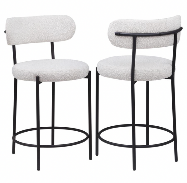 Vivian Boucle Counter Stool (Set of 2)