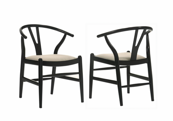 Black Wishbone Dining Chair (Set of 2)