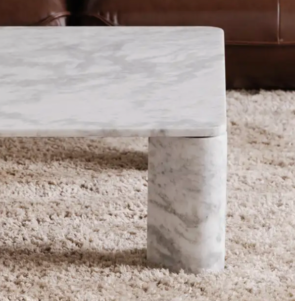 Ashen Grey Marble Coffee Table