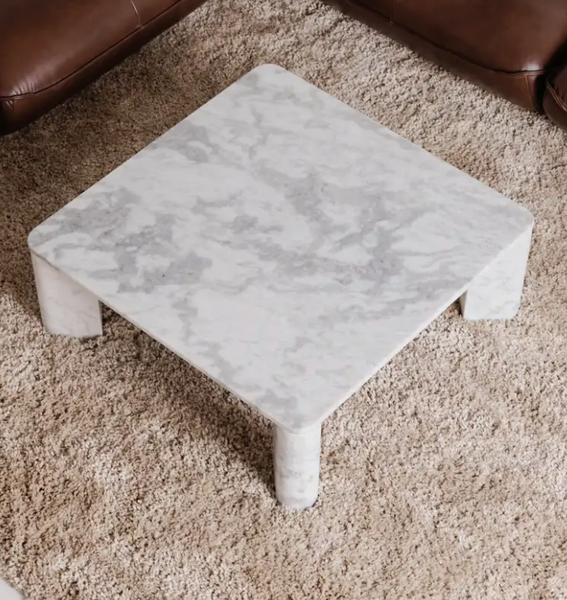 Ashen Grey Marble Coffee Table