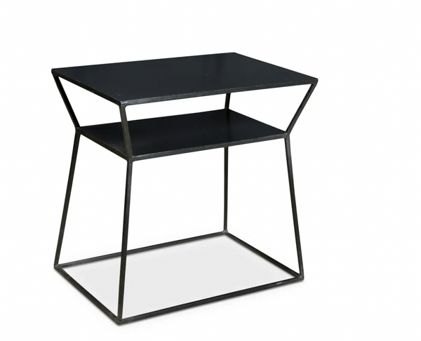 Matte-Black Side Table