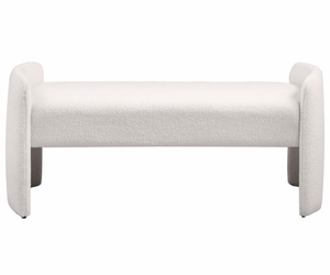 Ivory Boucle Bench