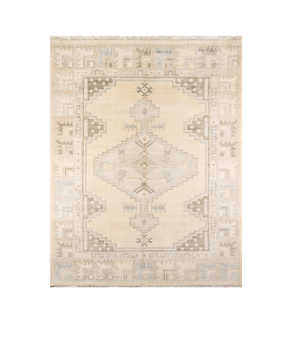 Beige Aztec Rug 5'-6" x 8'-6"