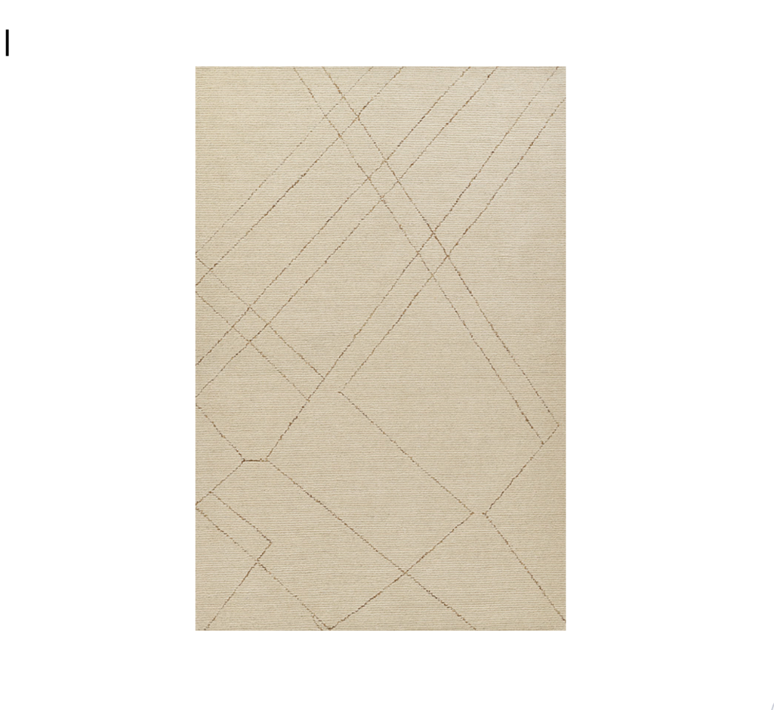 Abstract Lines Rug - Ivory 8' x 10'