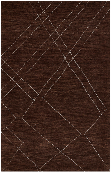 Abstract Lines Rug - Brown 8' x 10'