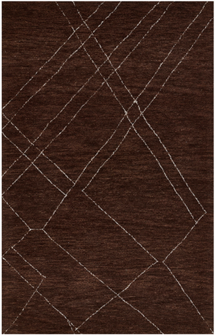 Abstract Lines Rug - Brown 8' x 10'