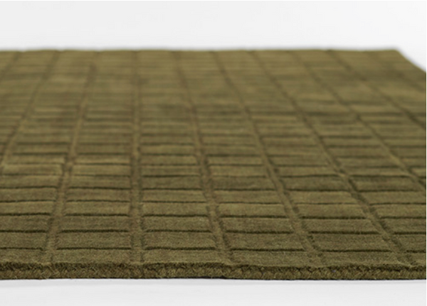 Checkered Olive Rug 7'-10'' x 10'