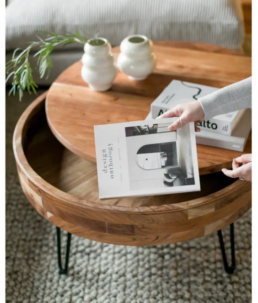 Solid Acacia Storage Coffee Table