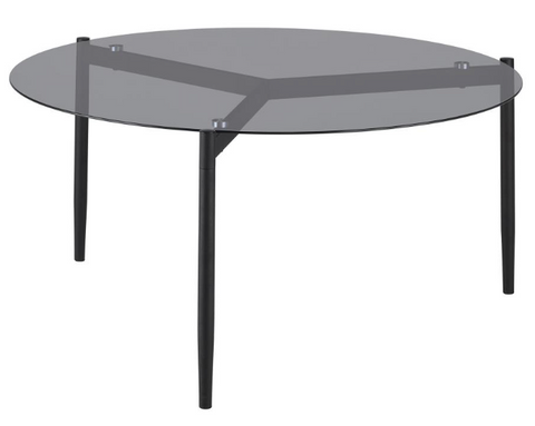 Roxa Round Smoked Glass Top Coffee Table