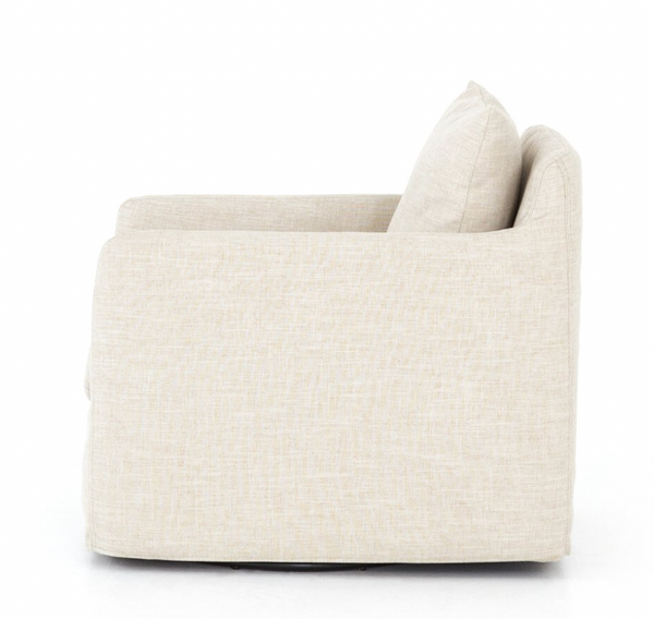 Banks Slipcover Swivel Chair