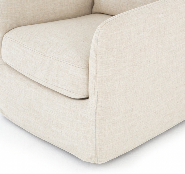 Banks Slipcover Swivel Chair