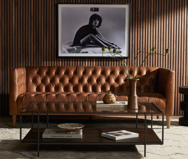 William 75" Leather Sofa