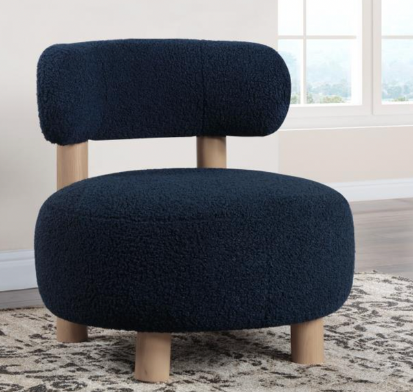 Zan Accent Chair, Navy