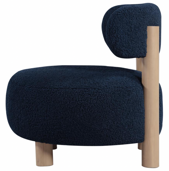 Zan Accent Chair, Navy