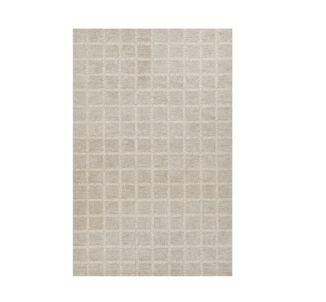 Beige Crisscross Rug 8' x 10'