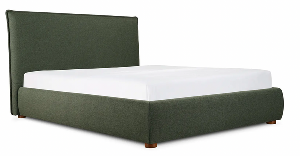 Luzo Queen Storage Bed, Forest Green