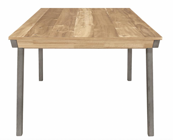 Acacia + Coastal Grey dining table