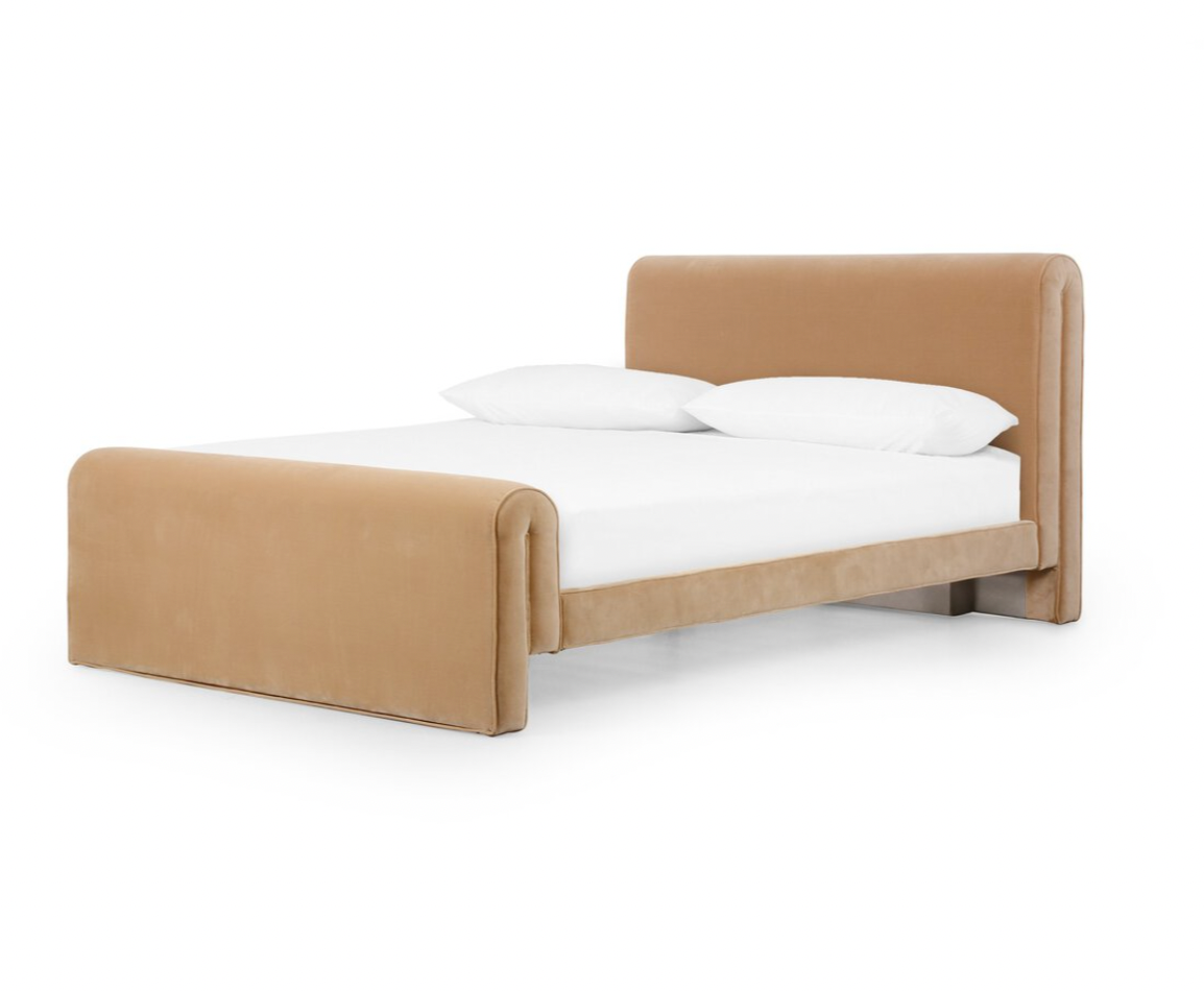 Sophie Queen Bed, Camel