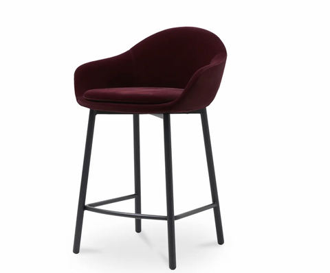 Velvet Wine Counter Stool