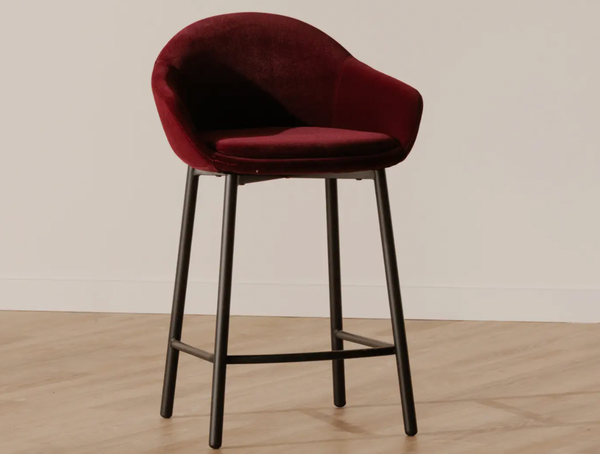 Velvet Wine Counter Stool