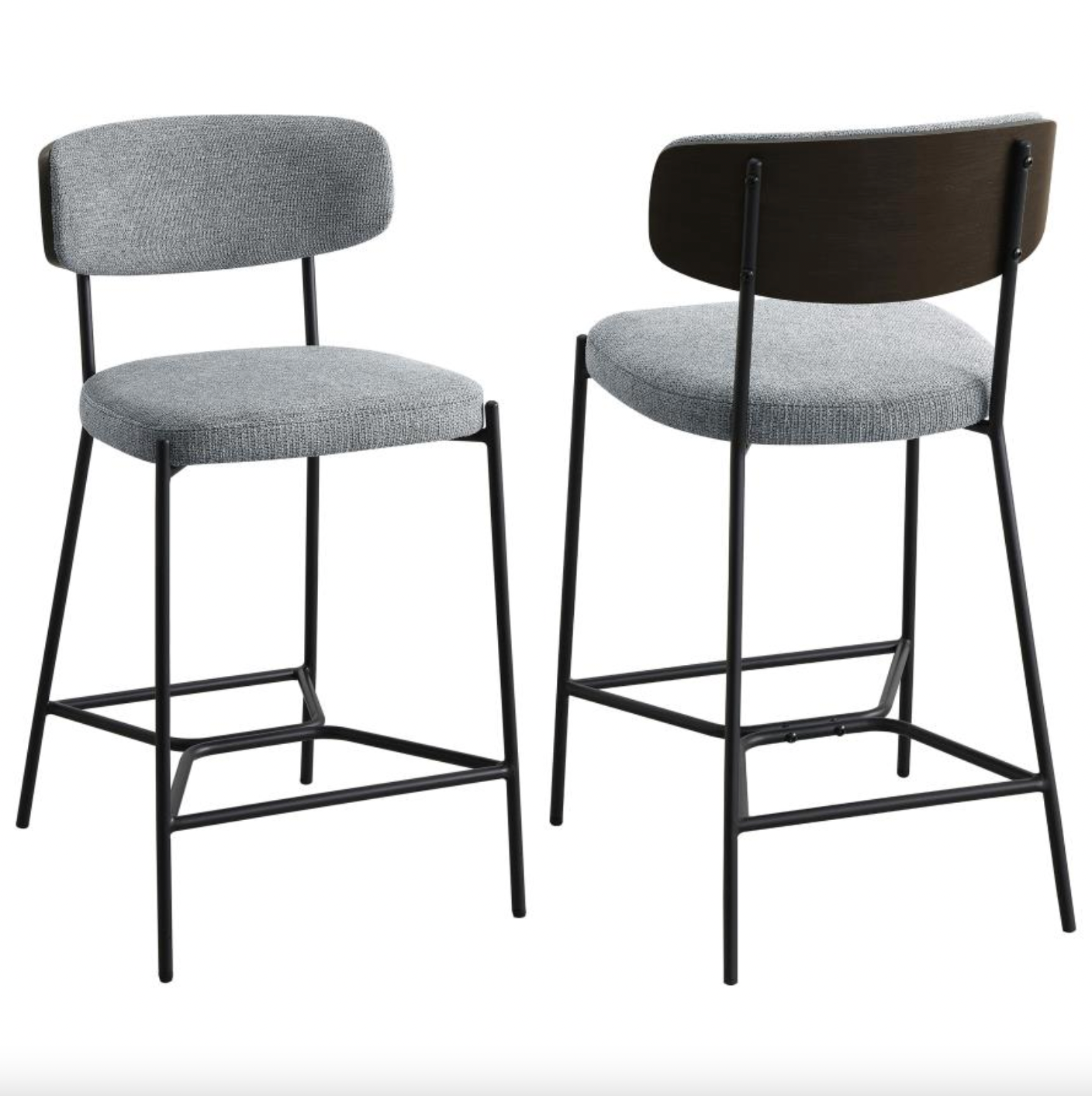 Eidson Light Grey Counter Stool (set of 2)