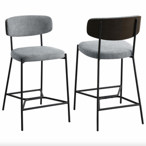 Eidson Light Grey Counter Stool (set of 2)