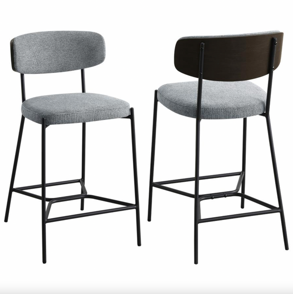 Eidson Light Grey Counter Stool (set of 2)