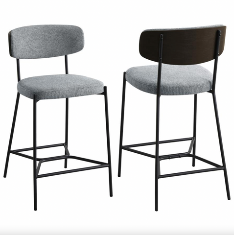 Eidson Light Grey Counter Stool (set of 2)
