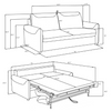 Riley Sofa Bed, Very Light Grey