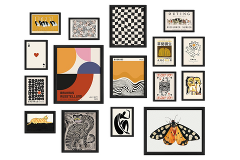Maximalist Bathroom Art Set (Includes Installation)
