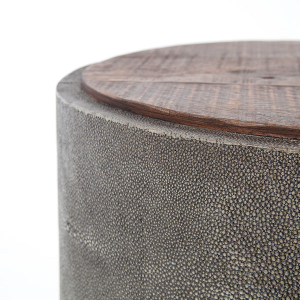 Crosby Side Table (Charcoal Shagreen)