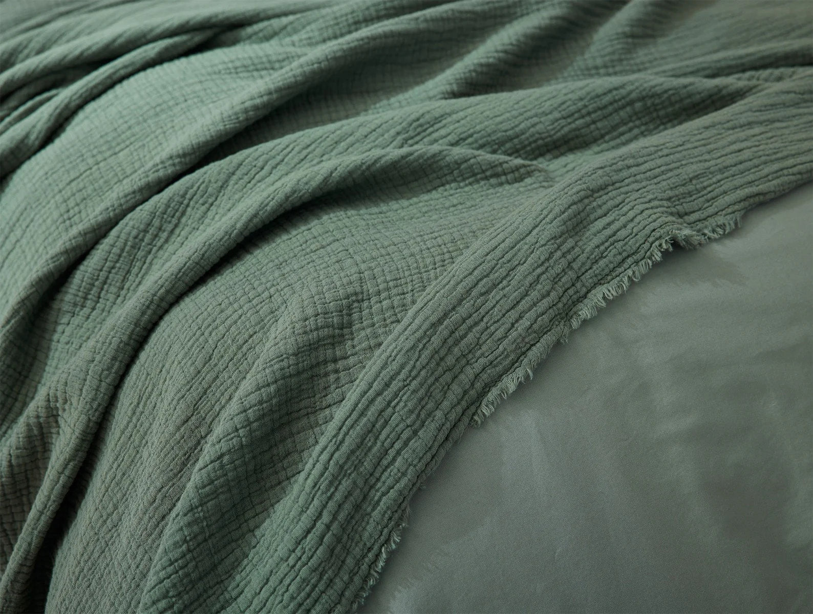 Coyuchi Organic Matelasse Blanket, Juniper