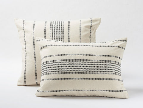 Rippled Stripe Organic Pillow