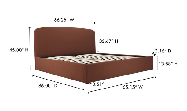 Jackie King Storage Bed Rust