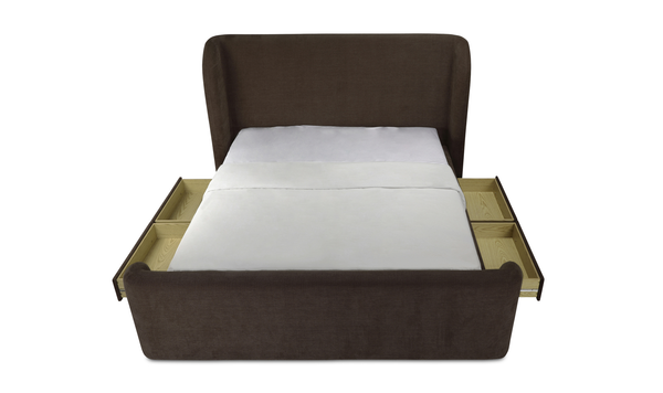 Joey Queen Storage Bed Brown