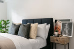 12 Month Rental | Timor Bed, Queen, Denim | From $60/mo
