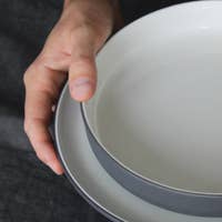 Handmade Stoneware Ceramic Kitchen Set, Steel Gray
