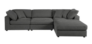 12 Month Rental Plan | Ollie 4 Piece Sectional, Grey | From $175/mo